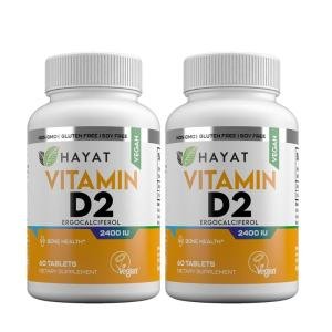 HAYAT Vitamin D2 (Ergocalciferol) 2400 IU – Bone Health Support