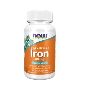 NOW Foods Double Strength Iron 36 mg