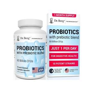 Dr. Berg® Probiotics with Prebiotic Blend Capsules