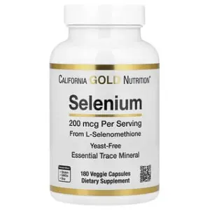 California Gold Nutrition Selenium, Yeast-Free, 200 mcg, Veggie Capsules