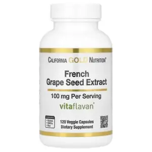 California Gold Nutrition French Grape Seed Extract, Vitaflavan®, 100 mg, Veggie Capsules