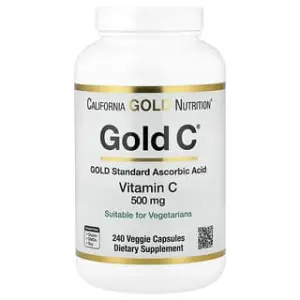 California Gold Nutrition Gold C®, USP Grade Vitamin C, 500 mg, Veggie Capsules