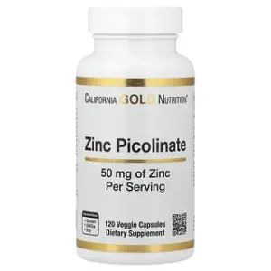 California Gold Nutrition Zinc Picolinate, 50 mg, Veggie Capsules
