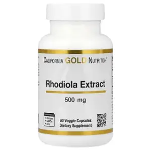 California Gold Nutrition Rhodiola Extract, 500 mg, Veggie Capsules