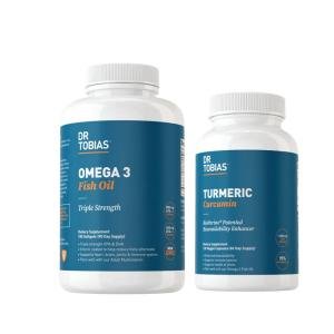 Dr. Tobias Omega 3 Fish Oil + Turmeric Curcumin with BioPerine®